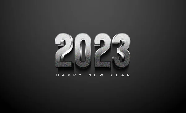 Ein Frohes Neues Jahr 2023 Social Media Poster Mit Klassischen — Stockfoto