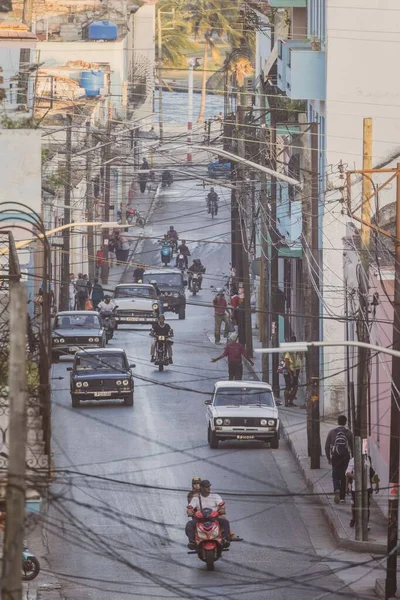 Plano Vertical Carretera Calle Contrera Matanzas Cuba — Foto de Stock