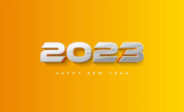 现代编号2023的新年贺词图解 — 图库照片