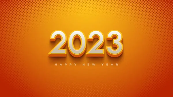 Ευτυχισμένο Νέο Έτος 2023 Κομψό Και Μαλακό Αριθμούς — Φωτογραφία Αρχείου