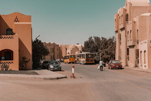 Работник Мужчина Собирающий Отходы Египте Эль Гуна Северная Африка — стоковое фото
