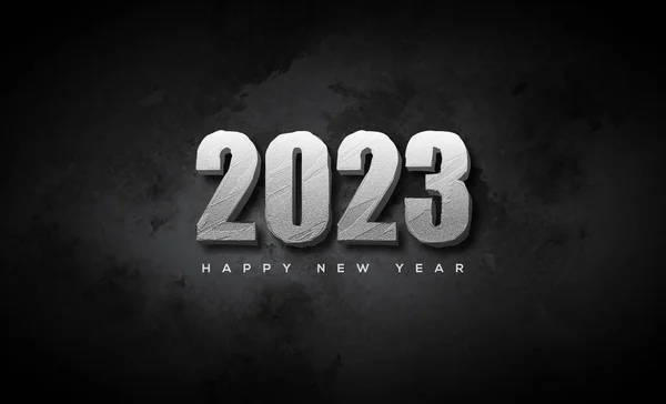 Happy New Year 2023 Rock Themed Numbers — Stock Photo, Image