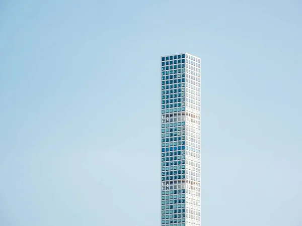 Una Vista Aerea 432 Park Avenue Edificio Sfondo Cielo Blu — Foto Stock
