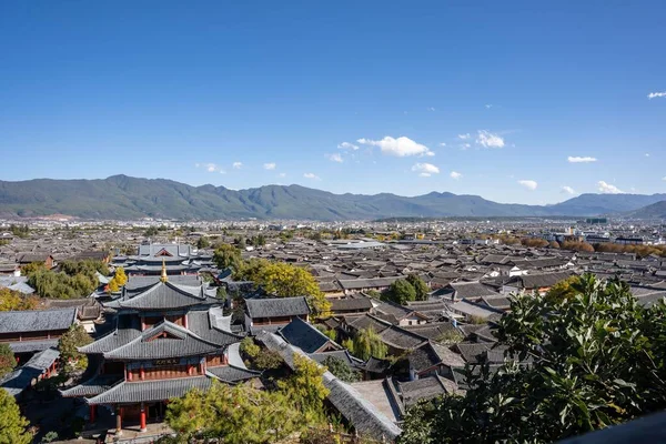 Skyline Lijiang Stad Nordvästra Delen Kinas Yunnan Provinsen — Stockfoto