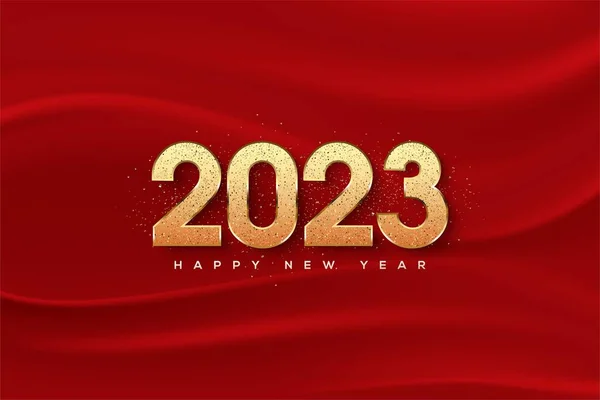 2023 Feliz Año Nuevo Número Oro Con Destellos Sobre Fondo — Foto de Stock