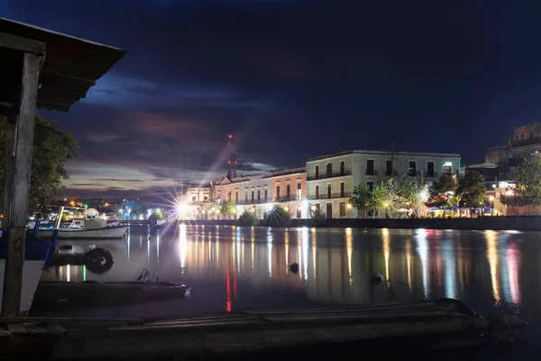 stock image A long exposure shot of the san juan river at night in matanzas, cuba