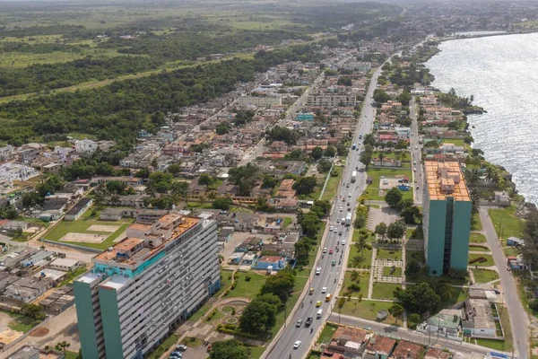 Aerial Shot Buildings Sea Matanzas Cuba — Stock Photo, Image