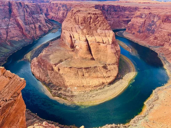 Luftaufnahme Des Grand Canyon Und Eines Flusses Arizona Usa — Stockfoto