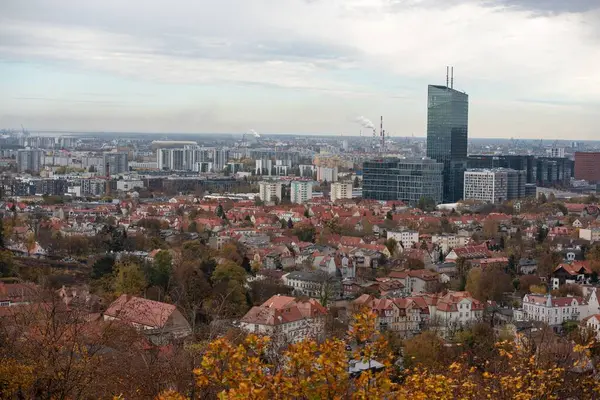 Aerial View City Autumn — Fotografia de Stock
