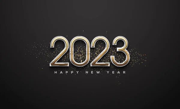 Ευτυχισμένο Νέο Έτος 2023 Πολυτελές Υπόβαθρο Κομψούς Αριθμούς — Φωτογραφία Αρχείου