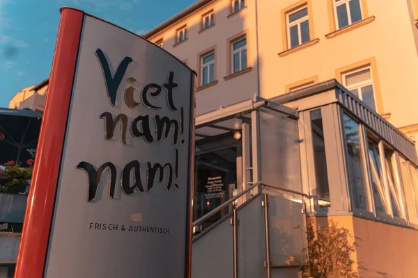 Signe Monument Restaurant Viet Nam Nam Frais Authentique Chemnitz Allemagne — Photo