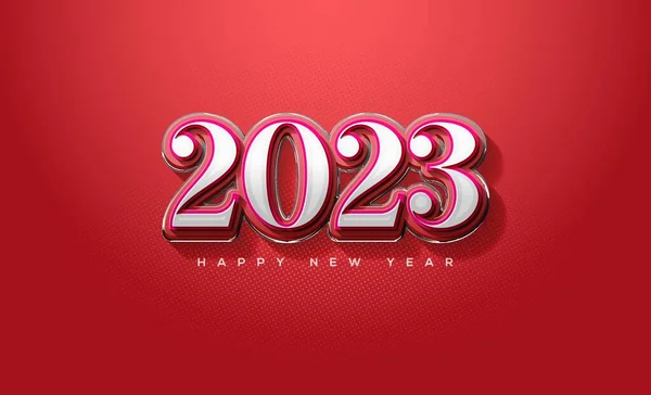 Frohes Neues Jahr 2023 Mit Sich Überschneidenden Zahlen — Stockfoto