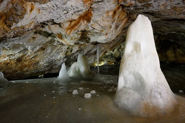 Σπήλαιο Πάγου Dobshinskaya Dobsina Σλοβακία — Φωτογραφία Αρχείου