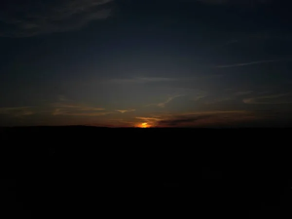 Een Schilderachtige Opname Van Zon Aan Hemel Bij Zonsondergang Afrika — Stockfoto