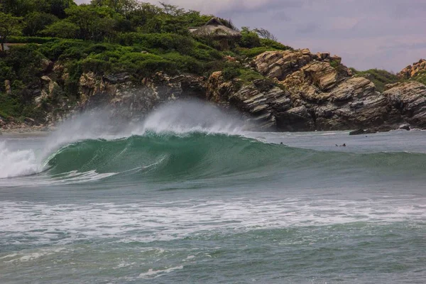 Blick Auf Die Große Welle Meer Von Oaxaca Mexiko — Stockfoto