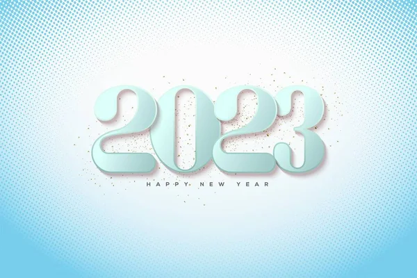 Nový Rok 2023 Modrými Čísly Modrém Pozadí — Stock fotografie