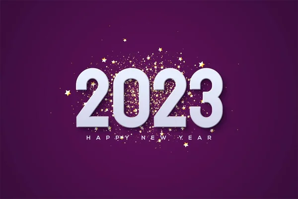 Bonito Diseño Fondo Pantalla Para Nuevo Año 2023 Con Estrellas —  Fotos de Stock