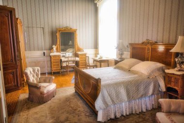 Chapultepec Kalesi 'nin içindeki antik odaların bir iç mekanı.