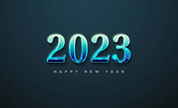 Classic Number 2023 Shiny Blue Background — Stock Photo, Image