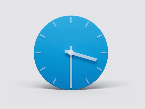 Rendering Minimal Clock Time Clock Light Pastel Background — Stock Photo, Image