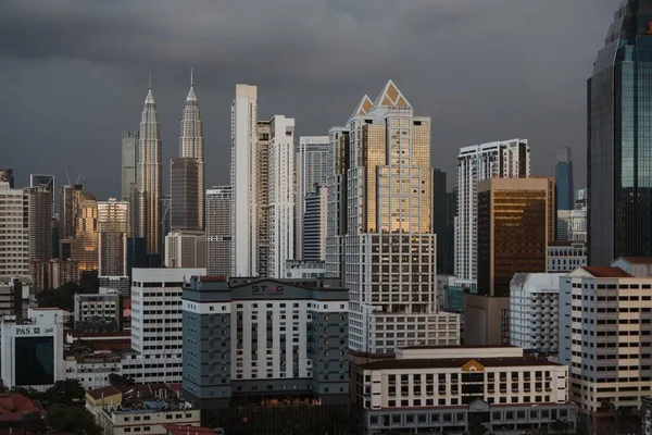Eine Schöne Aufnahme Moderner Gebäude Stadtzentrum Von Kuala Lumpur — Stockfoto