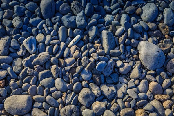 Closeup Shot Pile Gray Rocks Pebbles Seashore — Stock Photo, Image