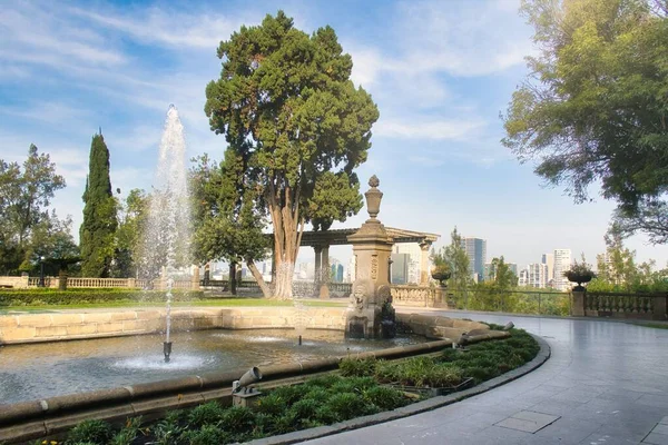 Giardino All Interno Del Castello Chapultepec Messico — Foto Stock