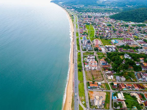 Ein Blick Aus Der Vogelperspektive Auf Wohnviertel Strand Massaguacu Brasilien — Stockfoto