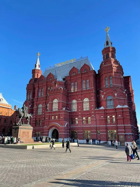 Вертикальний Знімок Державного Історичного Музею Москві Росія — стокове фото