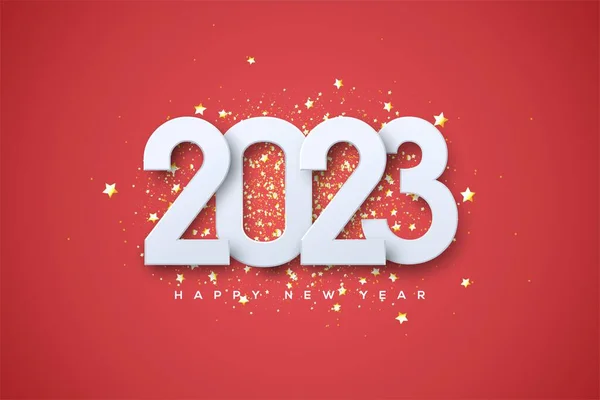 Návrh Novoroční Pohlednice Šťastný Nový Rok 2023 — Stock fotografie