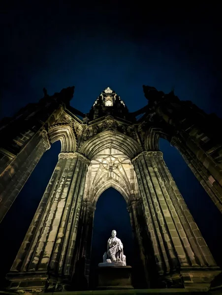 Vertical Shot Scott Monument Victorian Gothic Monument Scottish Author Sir — Stock Photo, Image