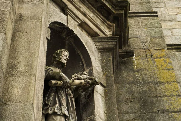 Stary Posąg Kościele Portugalii Porto — Zdjęcie stockowe