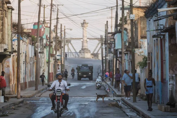 Marina Marginell Stadsdel Farligaste Matanzas Kuba Sälja Produkter Gatan Svart — Stockfoto