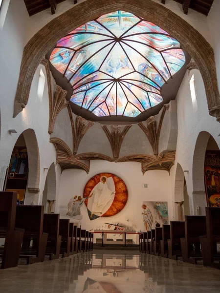 Függőleges Felvétel San Nicolas Templom Belsejéről Granadában Spanyolországban — Stock Fotó