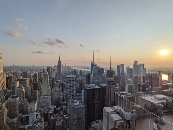 View Top Rock Downtown Manhattan — Stock Photo, Image