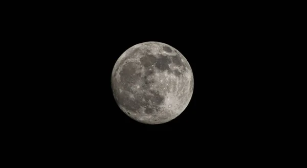 Full Moon Black Background — Stock Photo, Image