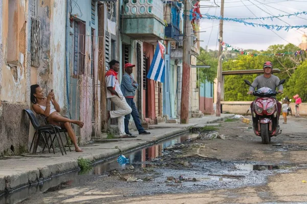 Vista Diurna Del Quartiere Marina Marginal Più Pericoloso Matanzas Cuba — Foto Stock