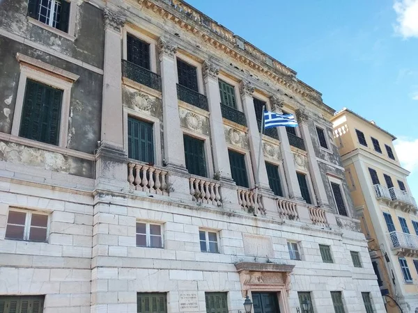Primo Piano Della Casa Del Primo Presidente Della Grecia Corfù — Foto Stock