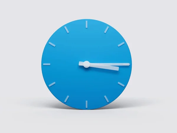 Eine Darstellung Einer Minimalen Uhrzeit Von Uhr Auf Hellem Pastellhintergrund — Stockfoto