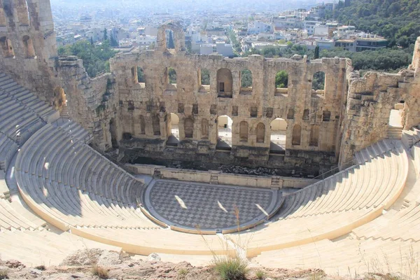 Tiro Bonito Odeon Herodes Atticus Atenas Greece — Fotografia de Stock