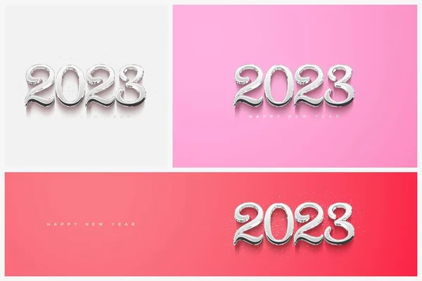 Šťastný Nový Rok 2023 Různých Barvách — Stock fotografie