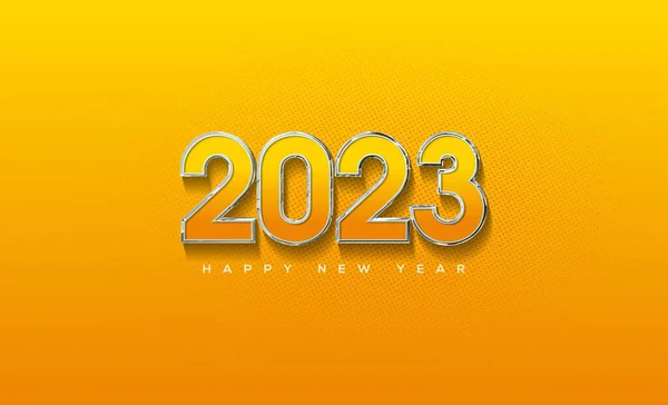 2023年の新年を黄色で — ストック写真