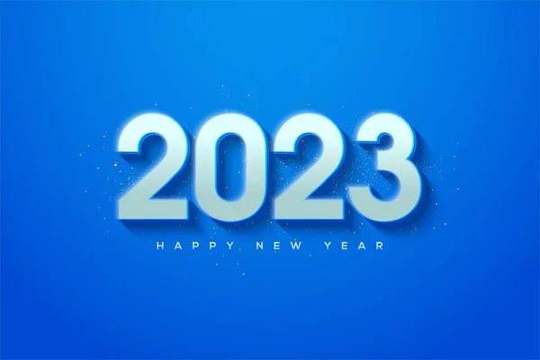Ένα Νέο Έτος 2023 Μπλε Φόντο — Φωτογραφία Αρχείου