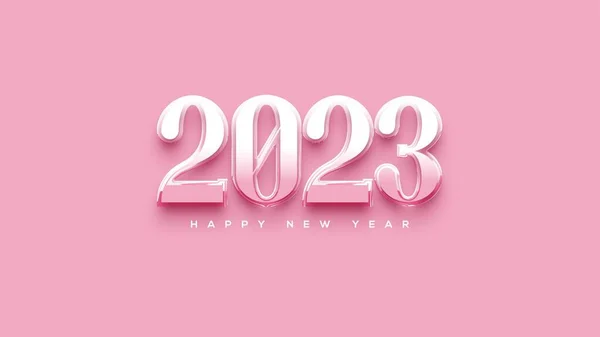 Beautiful Classic Number 2023 Happy New Year Greetings — Stockfoto