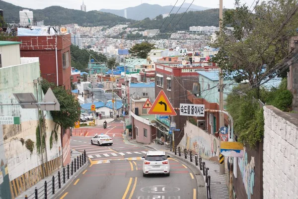 Straten Van Busan Bij Gamcheon Culture Village Zuid Korea — Stockfoto