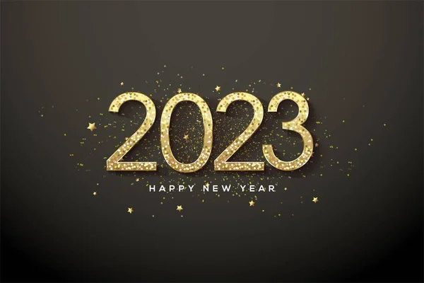 Siyah Bir Arkaplanda Altın Renginde 2023 Yılı — Stok fotoğraf