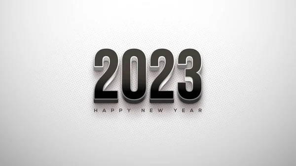 Simple Modern Happy New Year 2023 Prominent Numbers — Stok fotoğraf