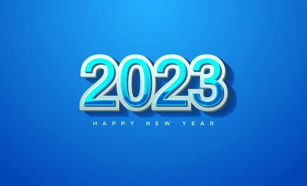 Щасливий Новий Рік 2023 Ілюстрацією Шаруватих Чисел — стокове фото
