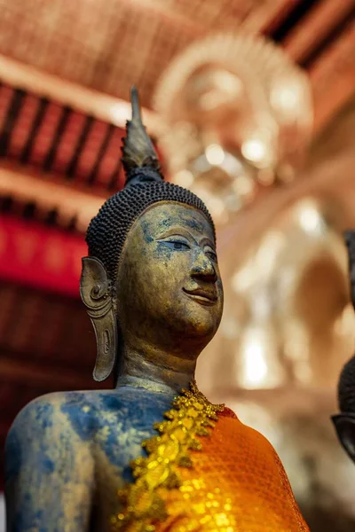 Eine Antike Buddhastatue Wat Visoun Luang Prabang Laos Südostasien — Stockfoto