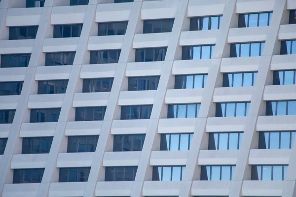 Facade Geometric Modern Building Glass Windows New York United States — Stock Photo, Image